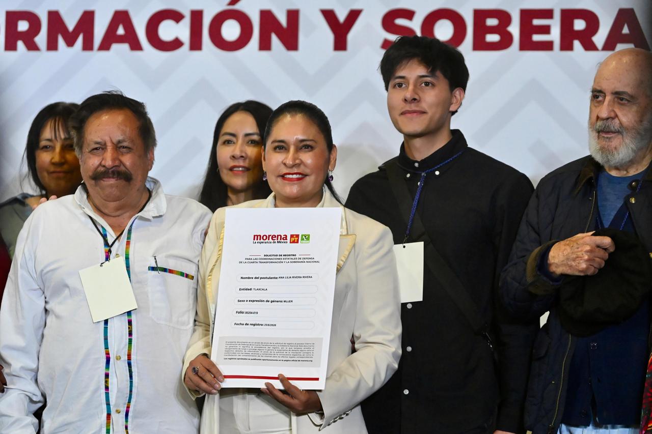Ana Lilia Rivera formaliza su registro para encabezar la transformación en Tlaxcala